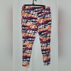 Multi-colored Striped Leggings Size 2X